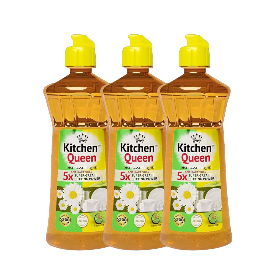 Kitchen Queen Dish Wash Liquid – 5X Super Grease Cutting Power 500ml (PACK OF 3)