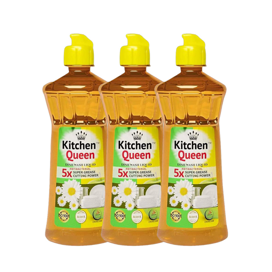 Kitchen Queen Dish Wash Liquid – 5X Super Grease Cutting Power 500ml (PACK OF 3)